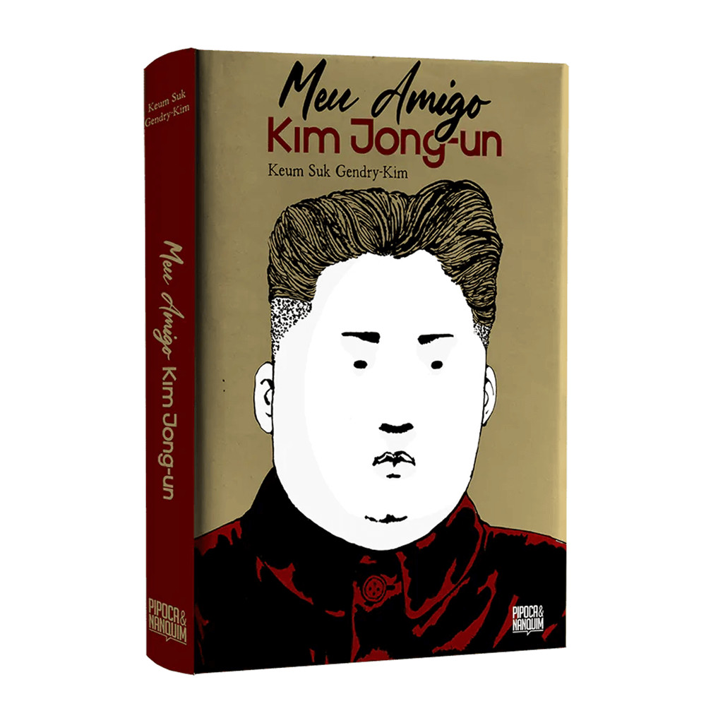 Capa do livro Mangá - Meu Amigo Kim Jong-un - Capa Variante Dourada - Novo/Lacrado - Editora Pipoca & Nanquim -