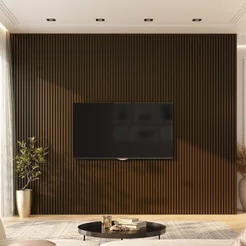 Painel Ripado de PVC 4 Barras de 2,70MX15CM (1,62m²) Bariri Marrom