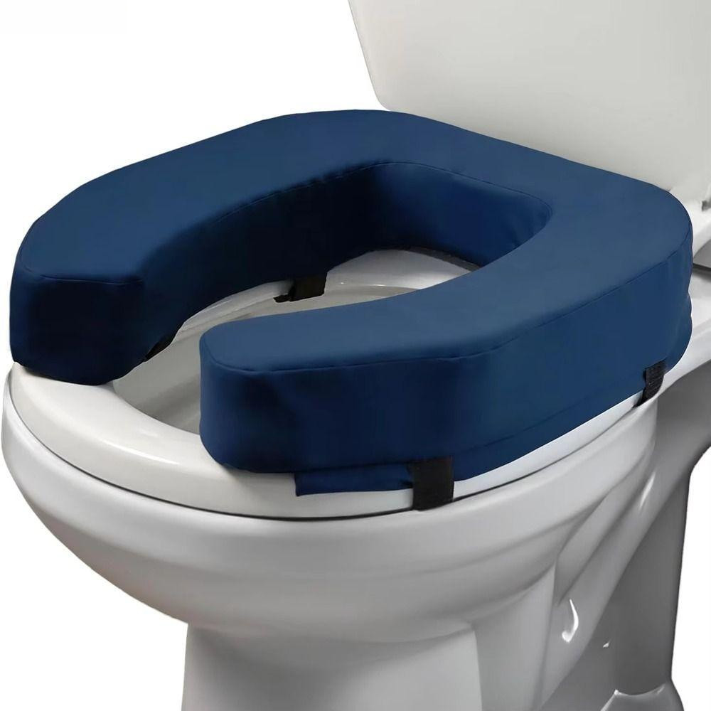 LACYES assento sanitário elevado em formato de U, almofada de assento elevada e impermeável em espuma de alta densidade,