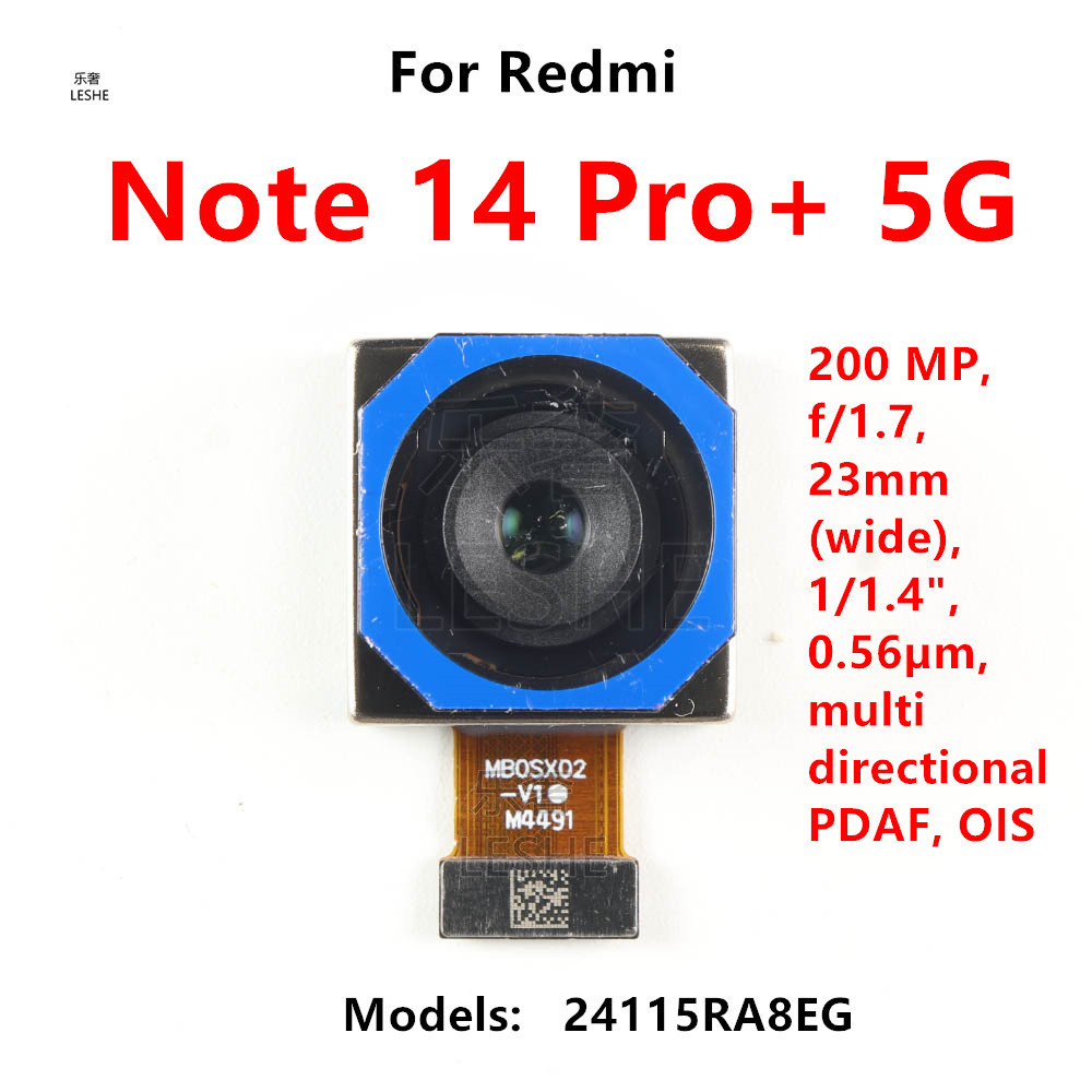 Câmera Traseira Principal De 200MP Para Xiaomi Redmi Note 14 Pro + Plus 5G Grand