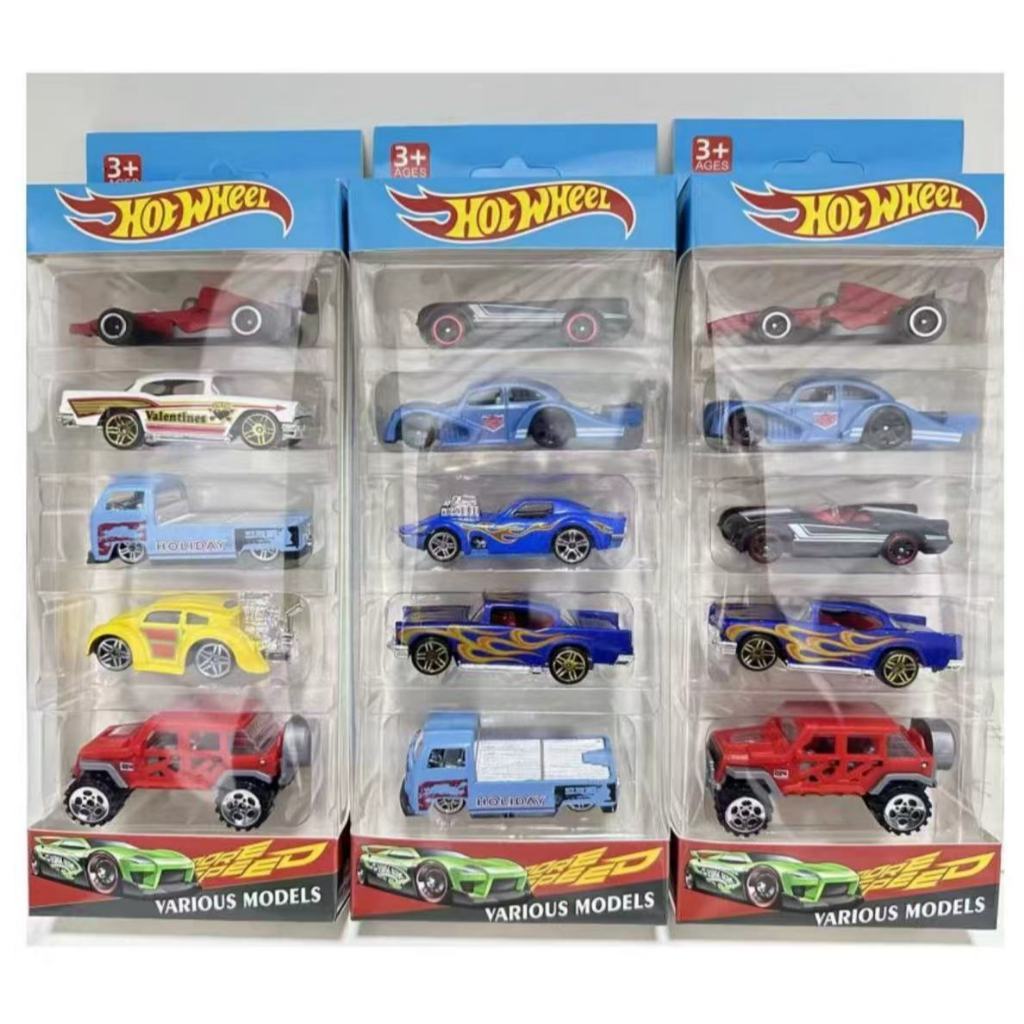 Brinquedo de Kit Coleção com 5 Carrinhos De Ferro Estilo