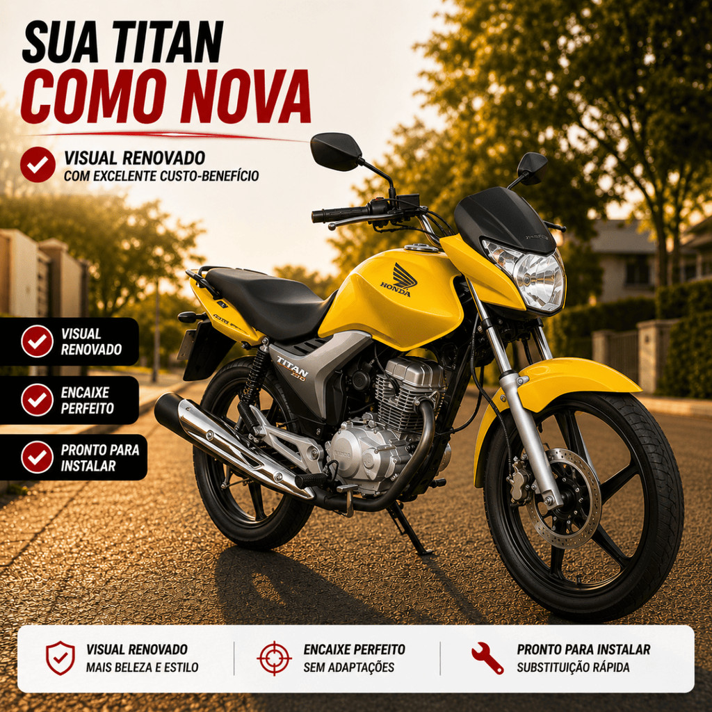Paralama Dianteiro Honda Titan Fan 150 2012 Á 2013 Amarelo Pro Tork — imagem 2 de 2