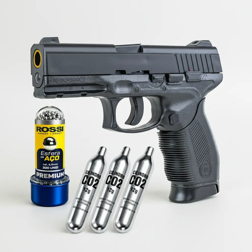 Pistola Airgun Kwc 24/7 Co2 4,5mm + 3 Co2 + 300 Esfera