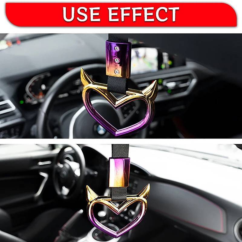 ADS 1Pc Alça De Ônibus De Trem Mão Drift Charm Strap Acessórios Para Automóveis Estilo De Carro Correias De Coração Ganc