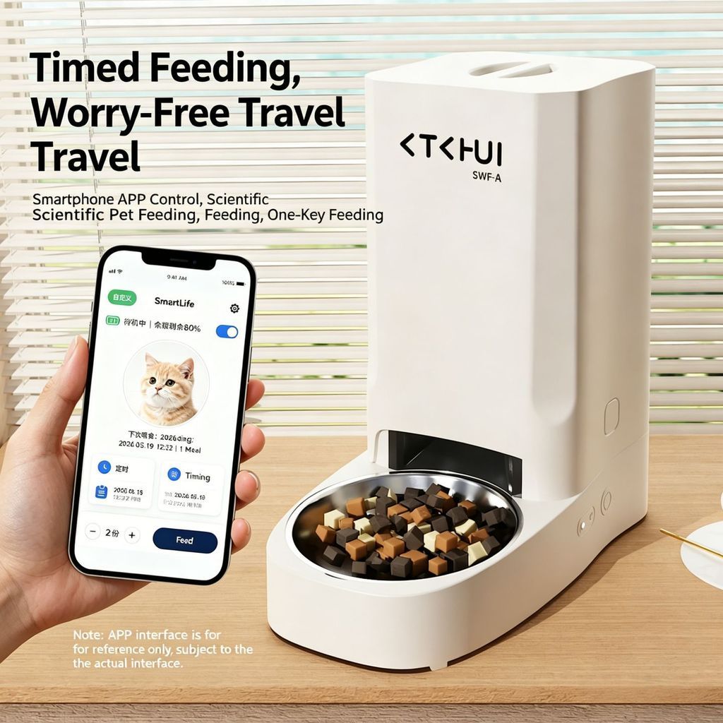 Alimentador para gatos de venda quente, suprimentos para animais de estimação, novo estilo, aplicativo para animais de e
