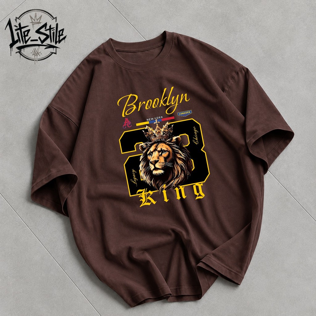 Camiseta Brooklyn 23 King Leao Streetwear Basquete Americana Algodao Premium Lancamento Envio Imediato Unissex