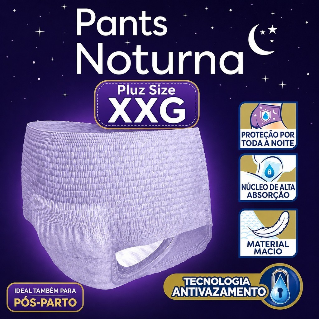 Roupa Intima Pants Noturna Plus Size Fralda Geriátrica 14 un Higifral Roupa Intima com Alta Absorção