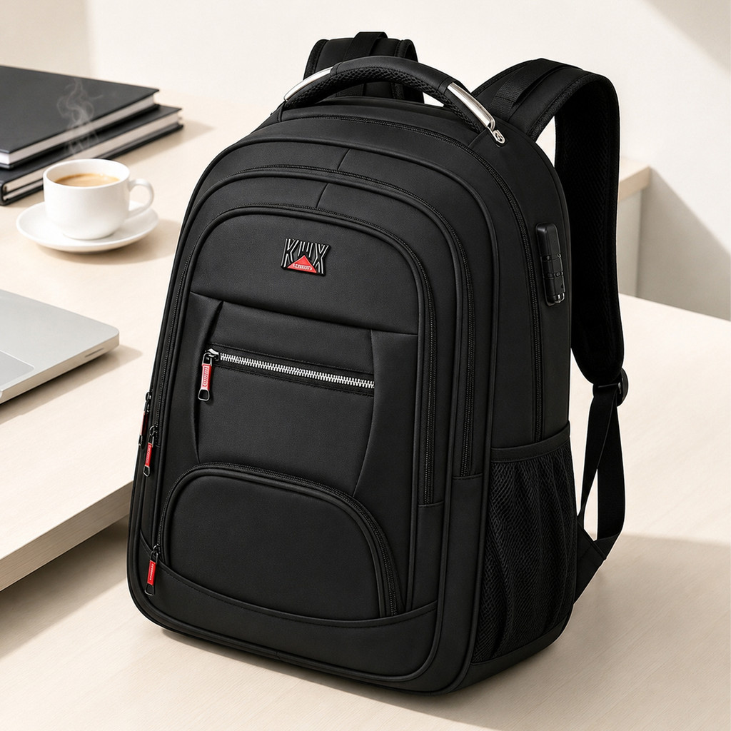 Mochila para Notebook Antifurto com Fechadura Senha Tecido Oxford Repelente à Água Multiuso