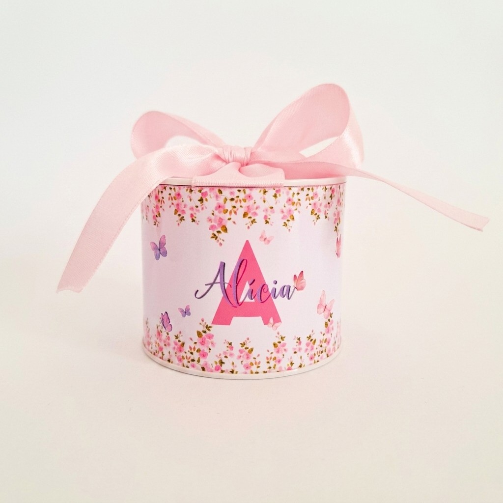Tubolata Personalizada Jardim Encantado Borboletas | Lembrancinha Festa Infantil Aniversário Maternidade Chá de Bebê