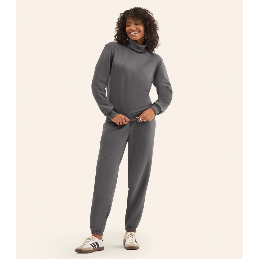 Calça Jogger Básica Moletom Peluciado Rovitex Cinza
