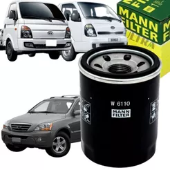 Filtro Óleo Lubrificante para HR / Bongo K2500 / Sorento - 2.5 8V 2.5 16V(Mann-Filter W9200)