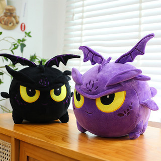 Bonito Preto Roxo Dragão Conjunto De Pelúcia 2 Estilos Macio PP Algodão Boneca Kawaii Plushie Para Meninos Meninas Jogad