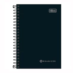 Caderneta espiral capa flexível 1/8 160 folhas Organizer Tilibra