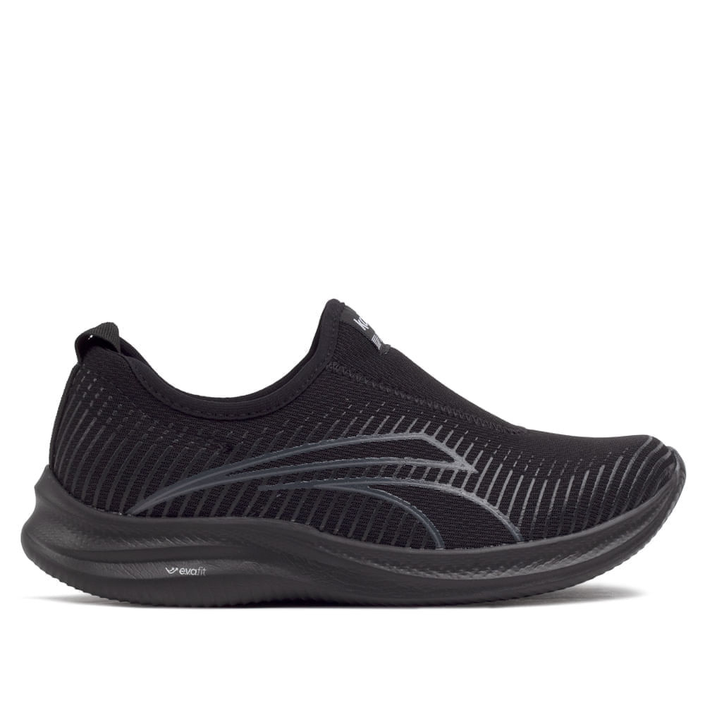 Tênis Feminino Kolosh Esportivo EVAFit Preto/Cinza