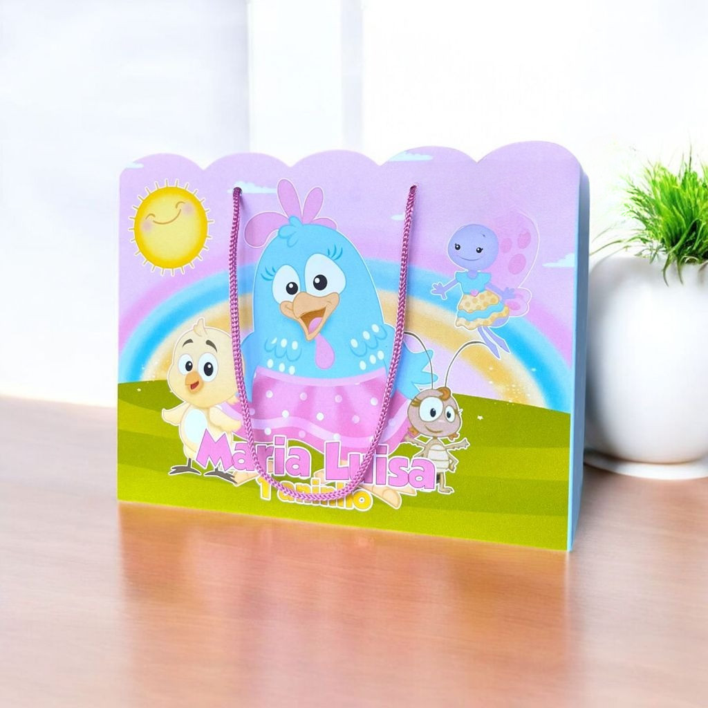 SACOLINHA Galinha Pintadinha Personalizado | Sacolinha | Lembrancinha aniversário PEGUE E MONTE