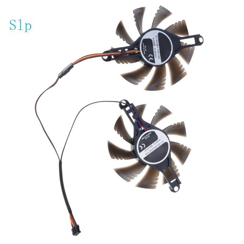 Placa Gráfica Slp 80mm 4Pin Coolers Ventilador Acessórios De Substituição De Resfriamento De Para Computador RX580 2048