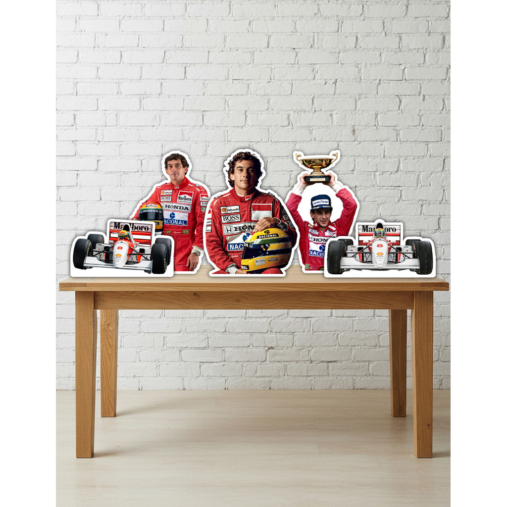 Kit Decoração Festa 5 Display De Mesa Ayrton Senna Formula 1 — imagem 2 de 2