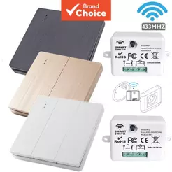 Controlador remoto AXUS RF 433 Mhz 1 2 3 canais, botão 86 para painel de parede, interruptor inteligente, lâmpada LED
