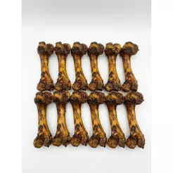 Kit 4 Osso Fêmur Suíno Defumado Natural Para Cães 18,5 a 20cm Pet Mastigável Durável