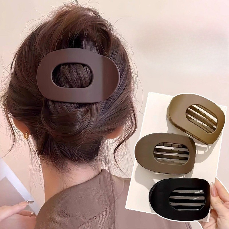 Novo Presilhas de cabelo Bico de Pato Oval grampo de cabelo acessórios de cabelo feminina