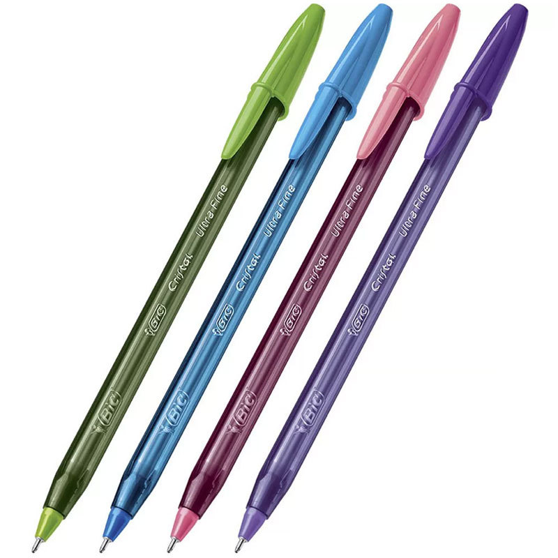 Caneta esferográfica Cristal Ultra Fina Fashion 0.7 AZ/RX/RS/VD com 4 unidades Bic · foto 2