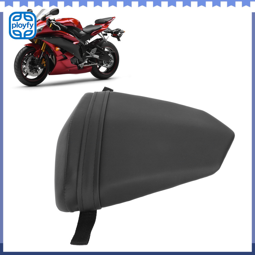 Ployfy Assento de motocicleta pillion almofada do passageiro traseiro elegante suporte estável almofada de couro para