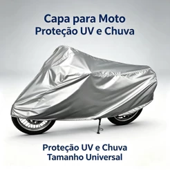 Capa de moto 100% impermeável Com Proteção Uv Riscos Chuva Sol Poeira Tamanho P/M