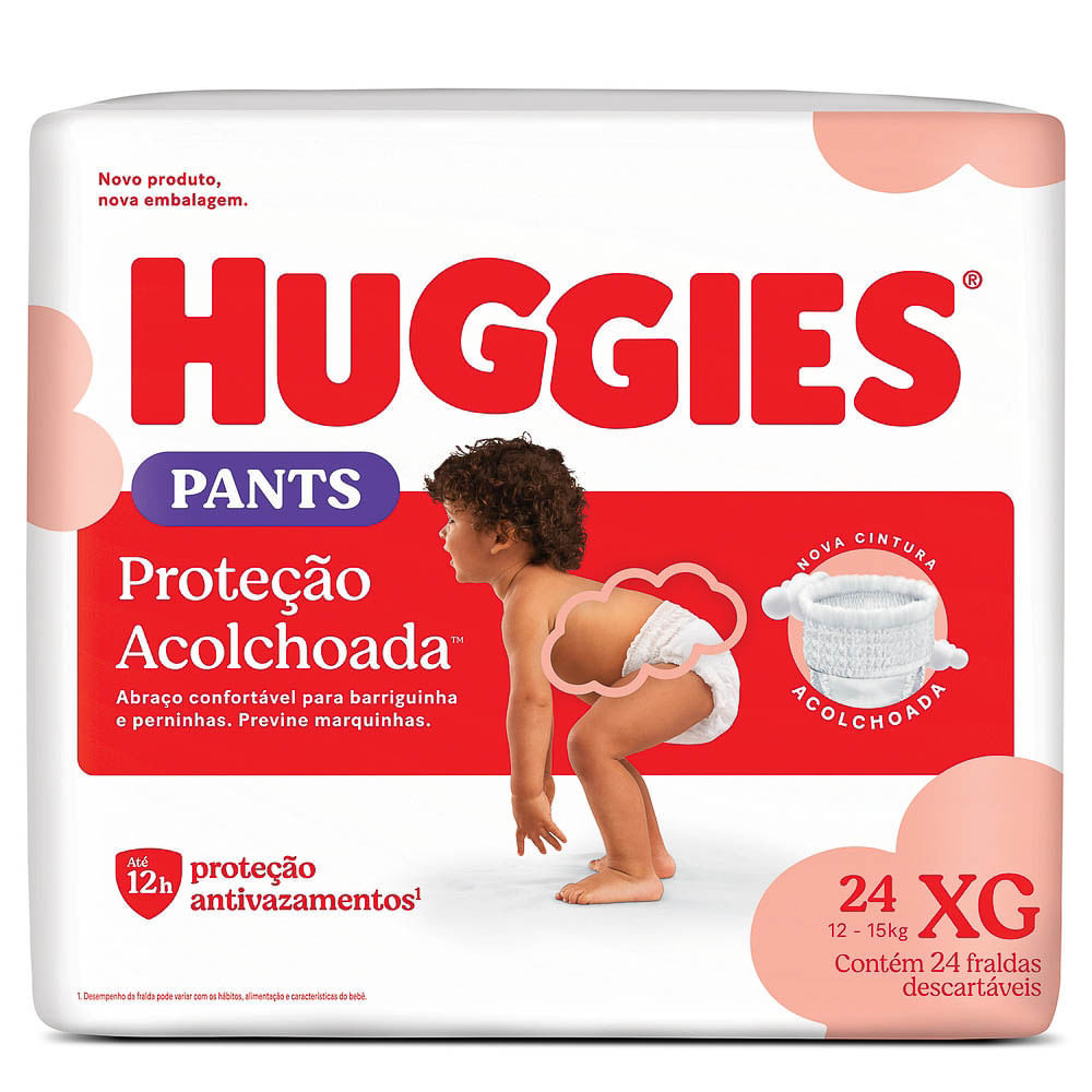 Fralda Roupinha Huggies Tamanho XG Pacote Mega 24 Unidades Descartáveis