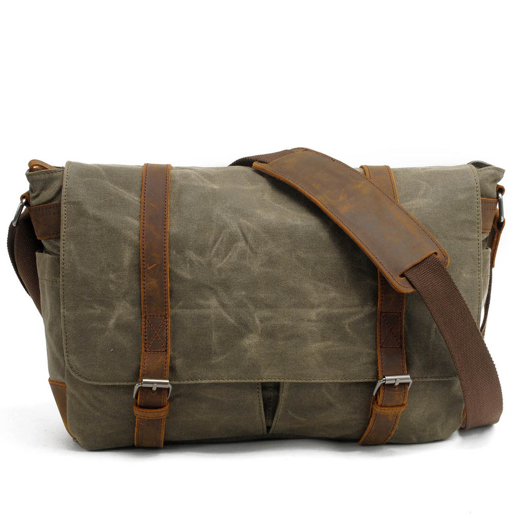 Homens Retro à prova dwaterproof água lona motocicleta saco lateral computador saco do mensageiro textura lazer ao ar li