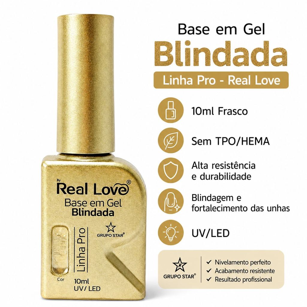 Base em Gel Blindada Real Lole Linha Pro - Preparação de Unha
