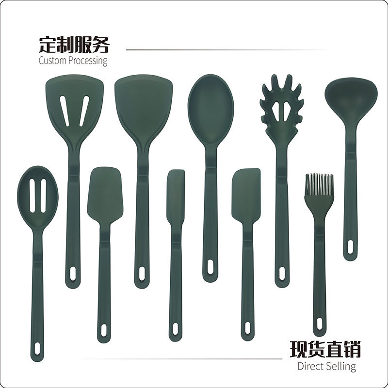Conjunto De Utensílios De Cozinha De Silicone Resistente Ao Calor Para Panelas Antiaderentes