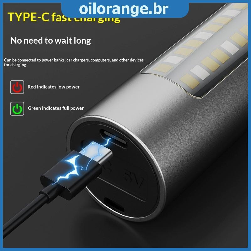 OLL Liga De Alumínio Super Brilhante Lanterna Zoom Tipo-C Display De Bateria De Carregamento 1 Pa Para Aventura Ao Ar Li