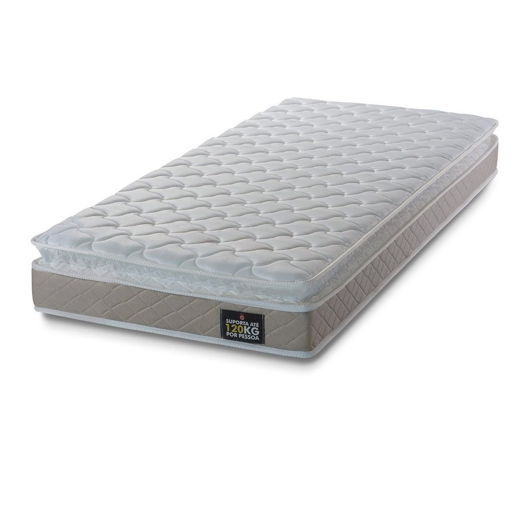 Colchão Solteiro Espuma D33 88cmx19cmx188cm One Face Millenium Hellen Colchões Bege Solteiro