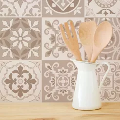Adesivo de Azulejo Português Vanilla 20x20 cm com 12un