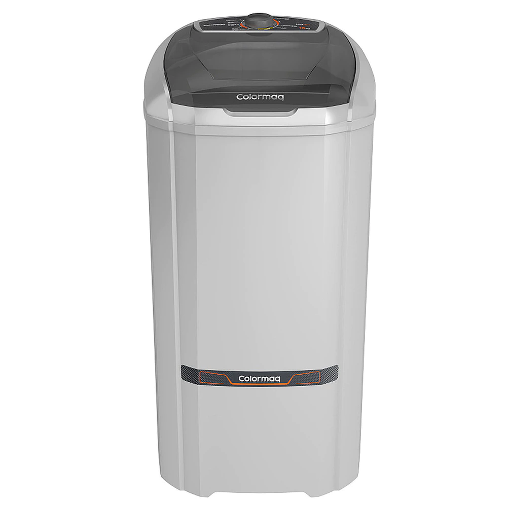 Lavadora Tanquinho 15kg Colormaq Ecomax LCS15 Semiautomática Prata Elétrica Maquina Lavar Roupas