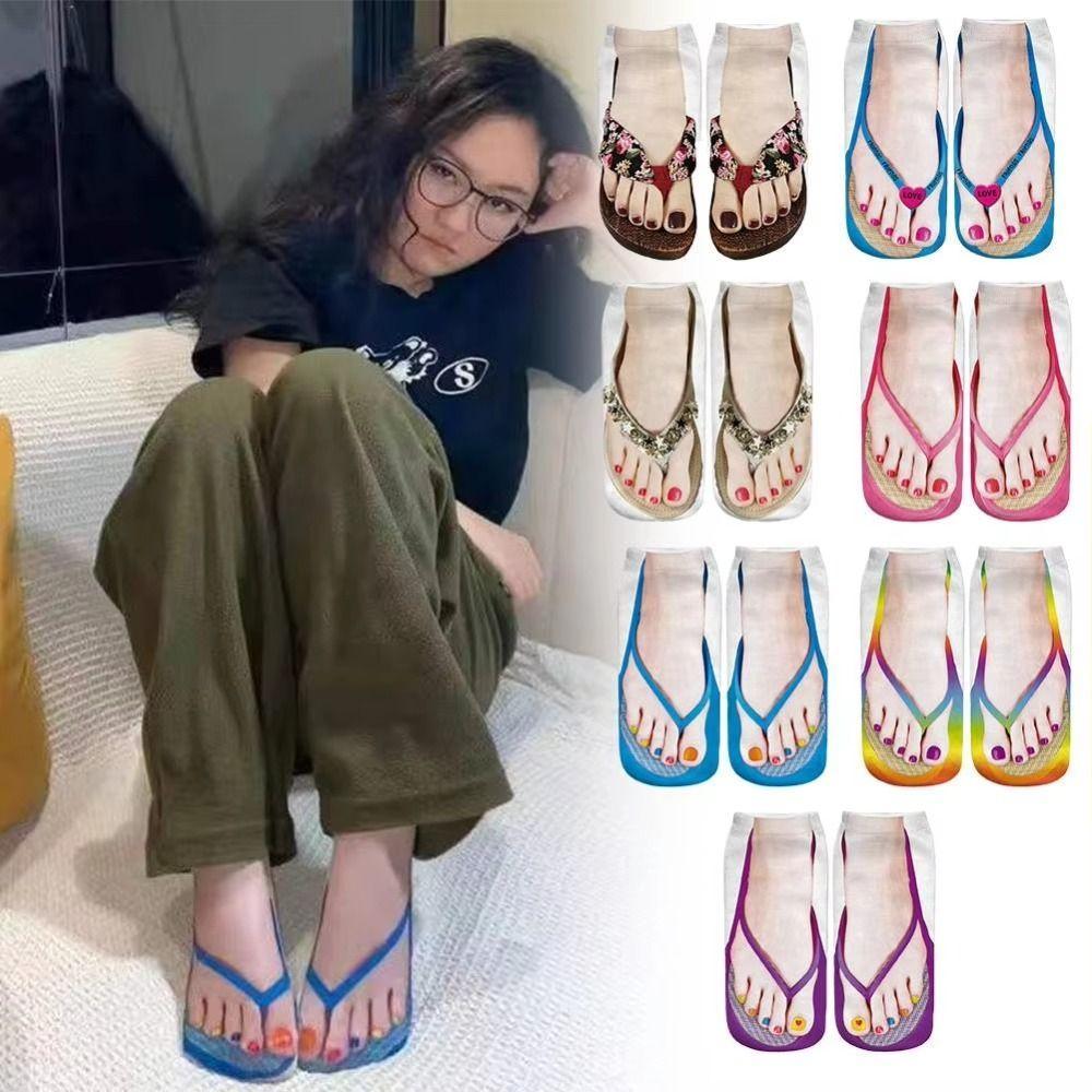 Meias Impressas Em 3D , Criativas De Tornozelo Baixo Curtas Engraçadas Com Padrão Confortável E Respiráveis Masculinas