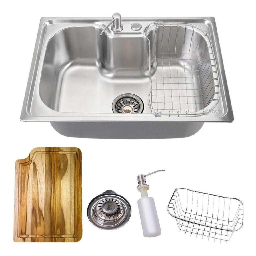 Cuba Gourmet Cozinha Inox 304 60x42 Inox Completa Com Tábua Sem Ferrugem Antirruído