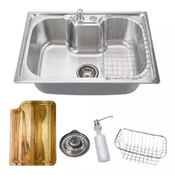 Cuba Gourmet Cozinha Inox 304 60x42 Inox Completa Com Tábua Sem Ferrugem Antirruído