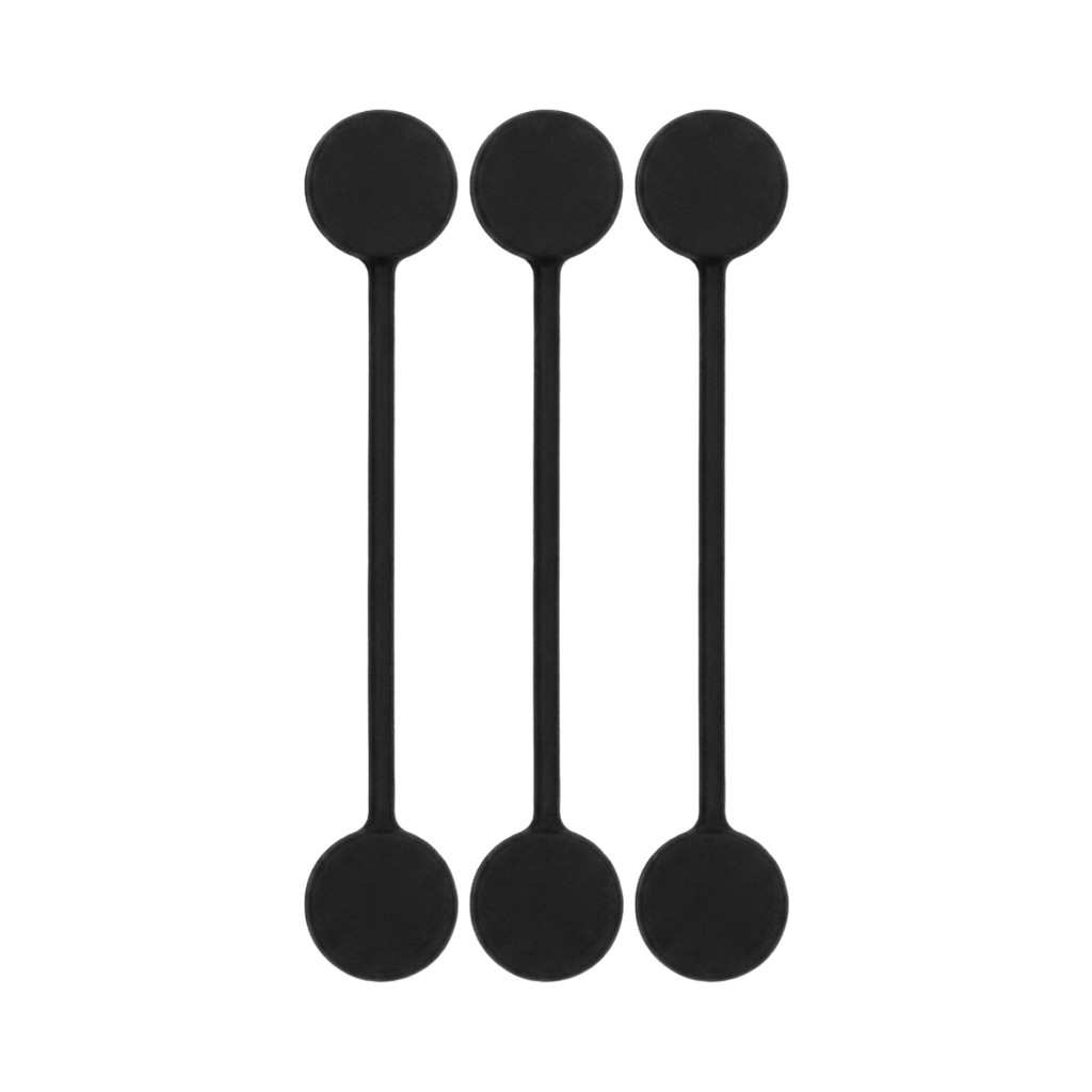 Organizador de Fios Kit 3 Clips Magnéticos Preto para Cabos Fones Eletrônicos Mesa e Escritório