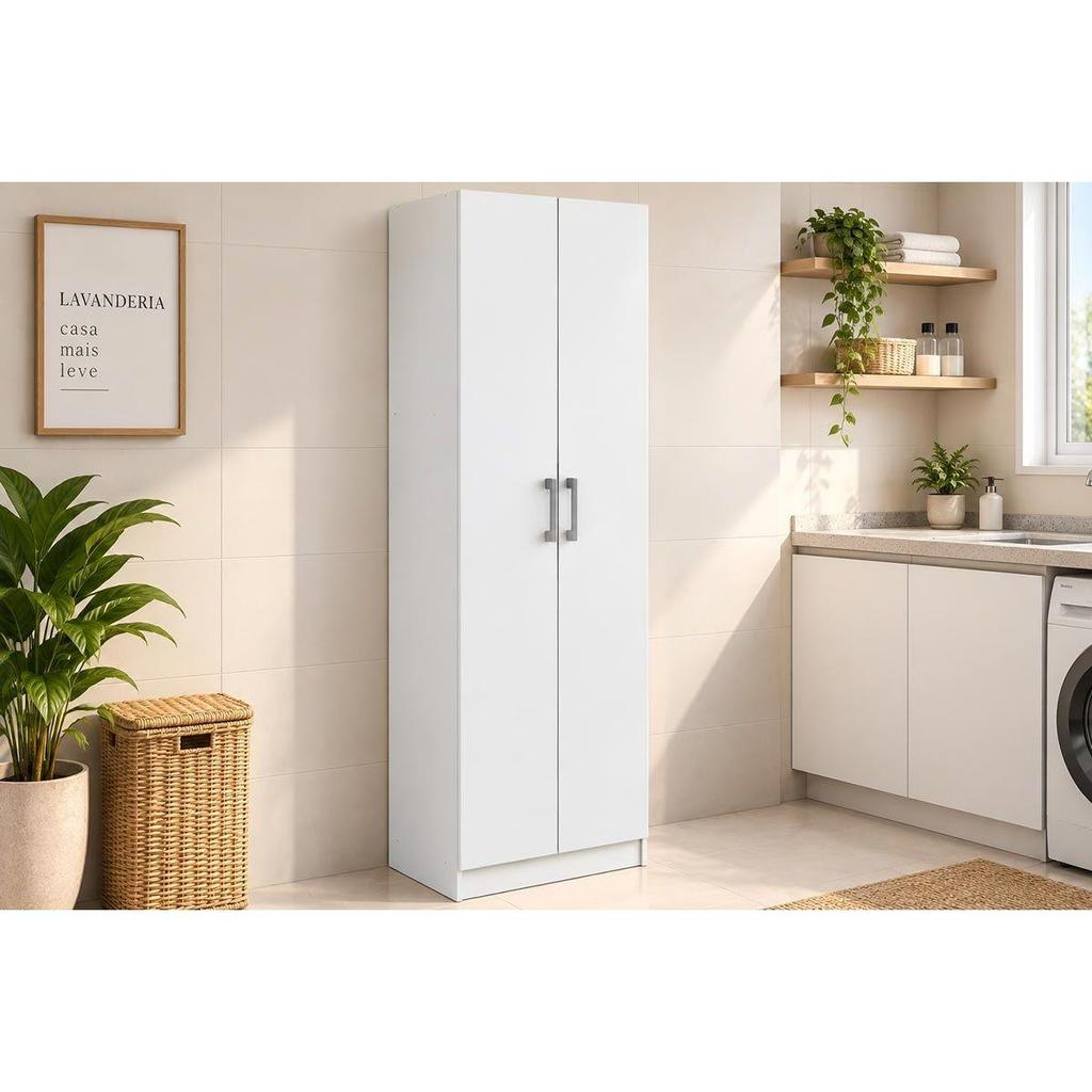 Armário Multiuso Casal 626 c/ 2 Portas Branco - Carraro