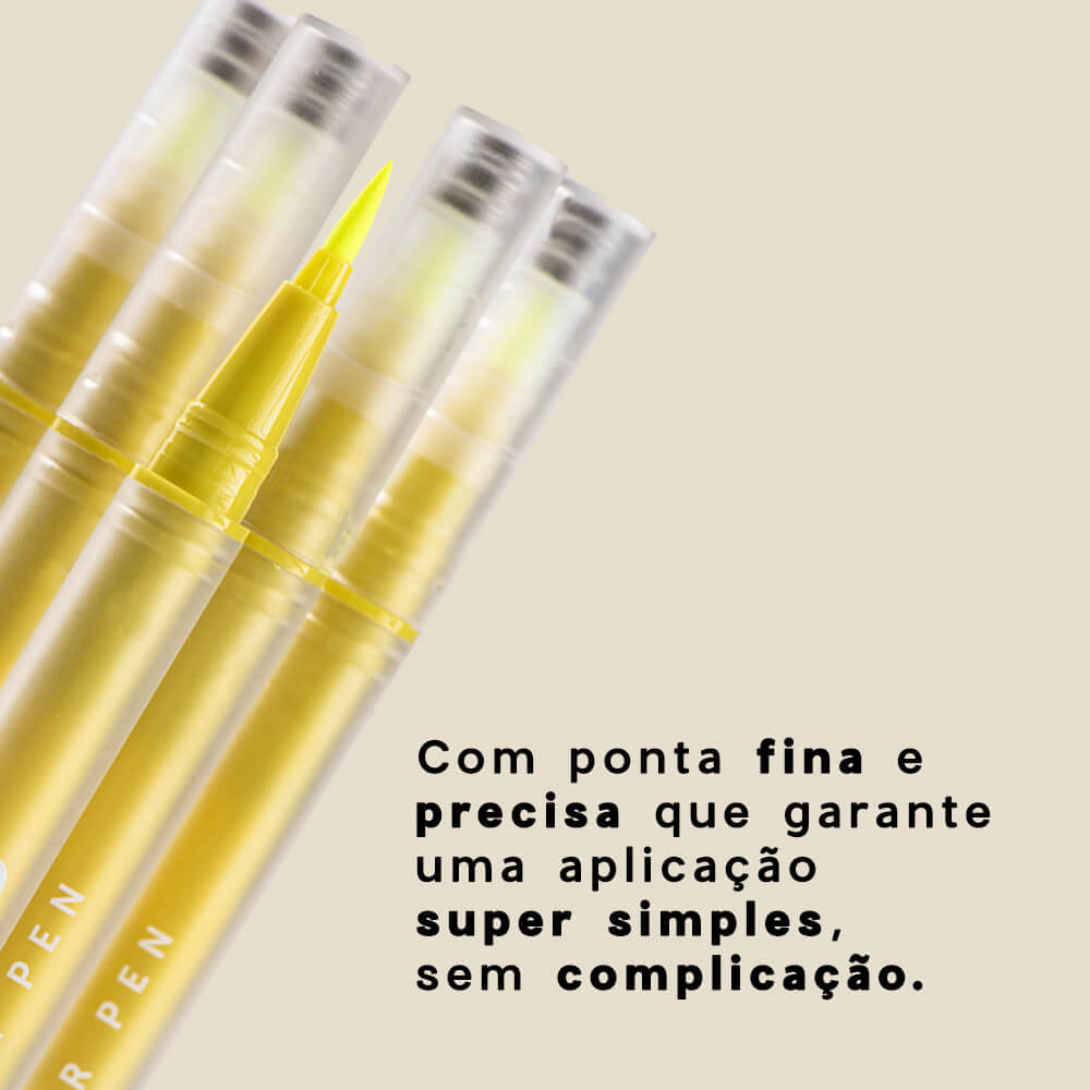 Caneta Delineadora Amarela - Flash Color Pen Neon Yellow 4you 1,2ml · foto 2