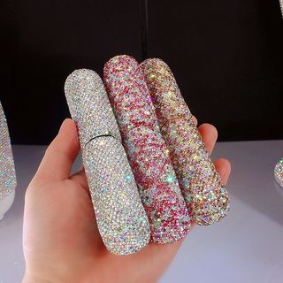 Conjunto de pincéis de maquiagem cravejado de diamantes Mini barril retrátil portátil Universal multifuncional suave des