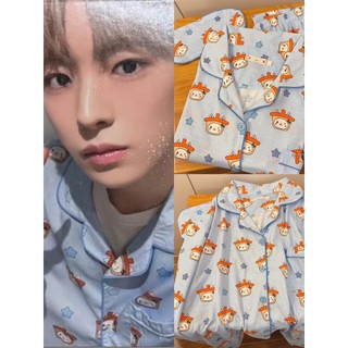 Yushi yushi yushi yushi bebê nctwish mesmo estilo leite chá Meow pijamas primavera outono feminino algodão puro manga co