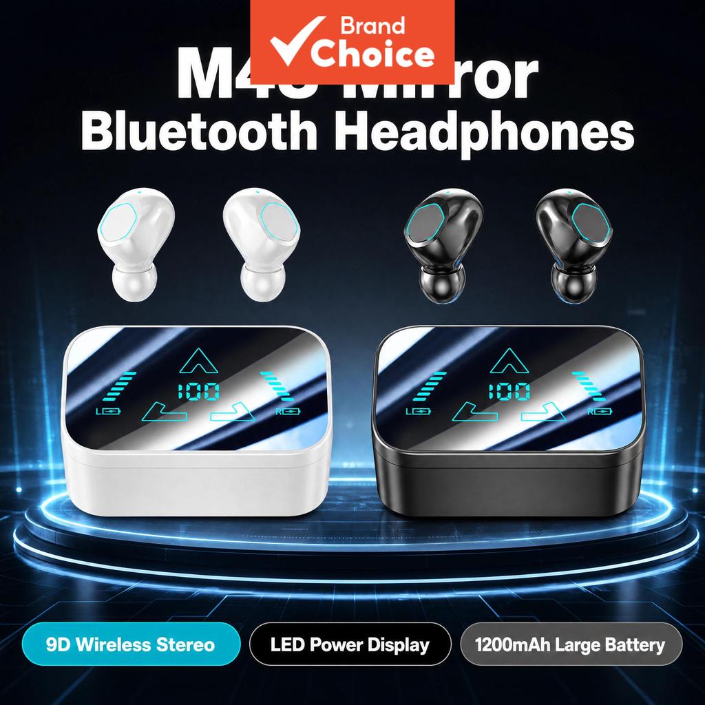 SPRISE M48 Fones de Ouvido de Jogos Bluetooth Sem Fio, Cancelamento de Ruído, Earbuds HiFi Estéreo, TWS, Peça Auricular,