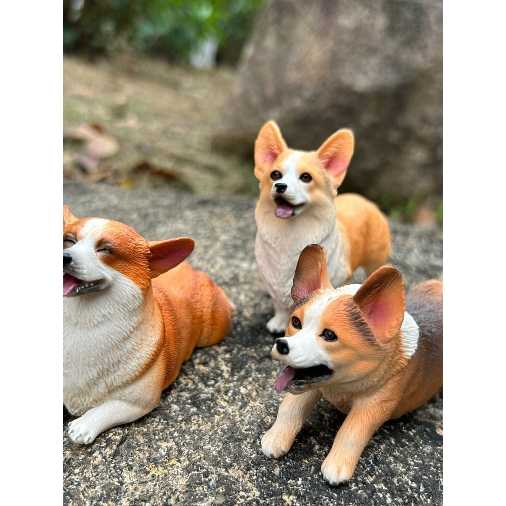 Modelo de Corgi Sólido Estático para Exportação para a Alemanha, Corgi Galesês, Brinquedo de Cachorro, Decoração e Prese