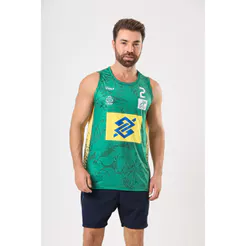 Regata Vôlei De Praia Brasil Oficial Masculina Verde Volt