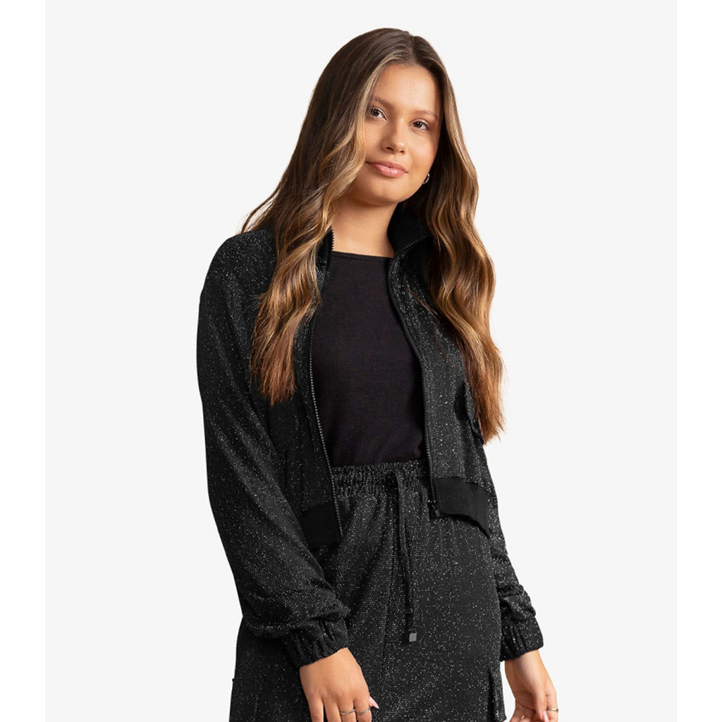 Jaqueta Juvenil Feminina Minty Preto