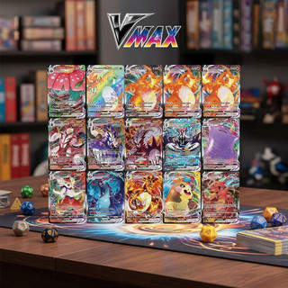 100 unidades de cartas de jogo com glitter, sem repetições, da marca VMAX, modelo SFUH.