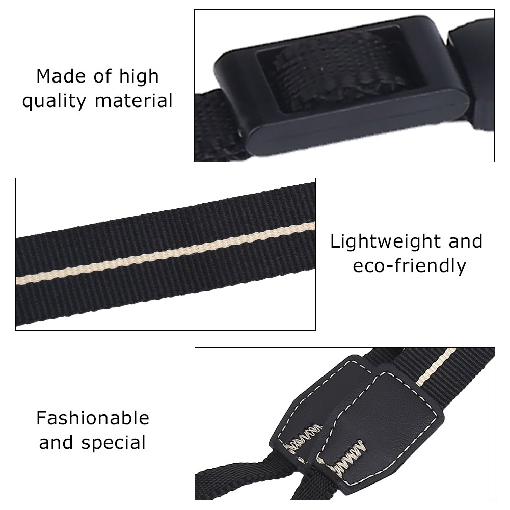 Alça de pescoço ajustável para câmera Tira colorida de nylon ombro universal leve e confortável com cordão de conexão