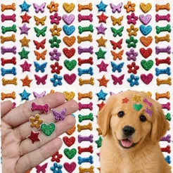 Kit 50-400 Adesivos pet sortidos apliques natal e ano novo enfeites para penteado macho/femea